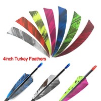 4 pouces Camouflage Arrow Turkey Feather Vane for Recurve Compound Bow Shooting DIY Arrow Shaft Accessories Hunting Archery Target