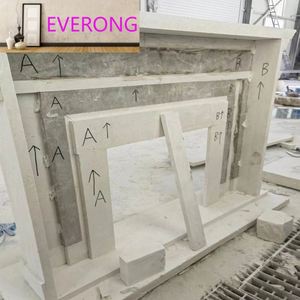 Cheminée en pierre calcaire portugaise Rosal, style européen moderne - Product Image 5