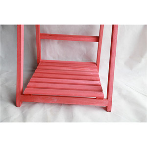 Soporte de Madera para Flores con Pizarra, Estante de Almacenamiento Interior de Madera Maciza Roja, 43x35x100mm, de Una Sola Capa - Product Image 4