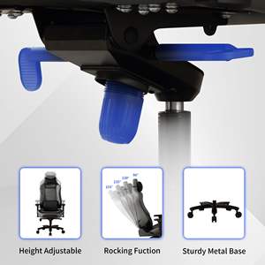 Massage DDP Simulateur de dos inclinable Siège de course <span class=keywords><strong>au</strong></span> <span class=keywords><strong>sol</strong></span> Chaise de jeu Elite avec oreiller de taille de massage Chaise de joueur grande et haute - Product Image 5