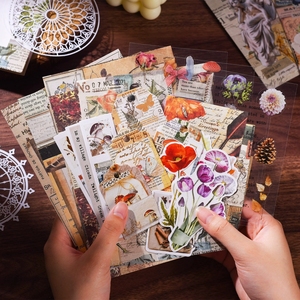 Set <span class=keywords><strong>di</strong></span> Adesivi Vintage in PET con Funghi, Farfalle e Fasi Lunari, Materiale Creativo per Decorazioni Fai-da-<span class=keywords><strong>Te</strong></span> e Libri Artistici - Product Image 3