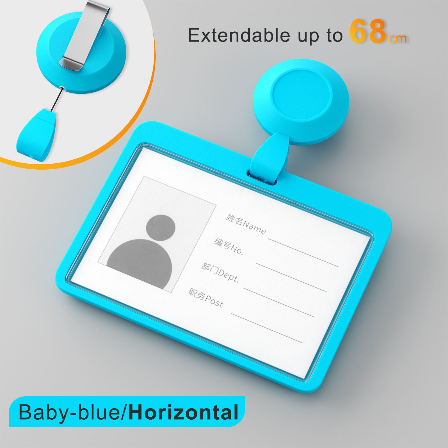 Bleu bébé horizontal