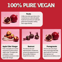 Herborigen OEM Marque Privée Gommes au Vinaigre de Cidre de Pomme Force Maximale Saveur Pomme Naturelle Complément Alimentaire 60 Gommes