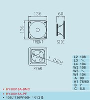 HYJ0018A-BMC gros 1 pouce gorge Tweeter klaxon en plastique ligne réseau diffuseur klaxon