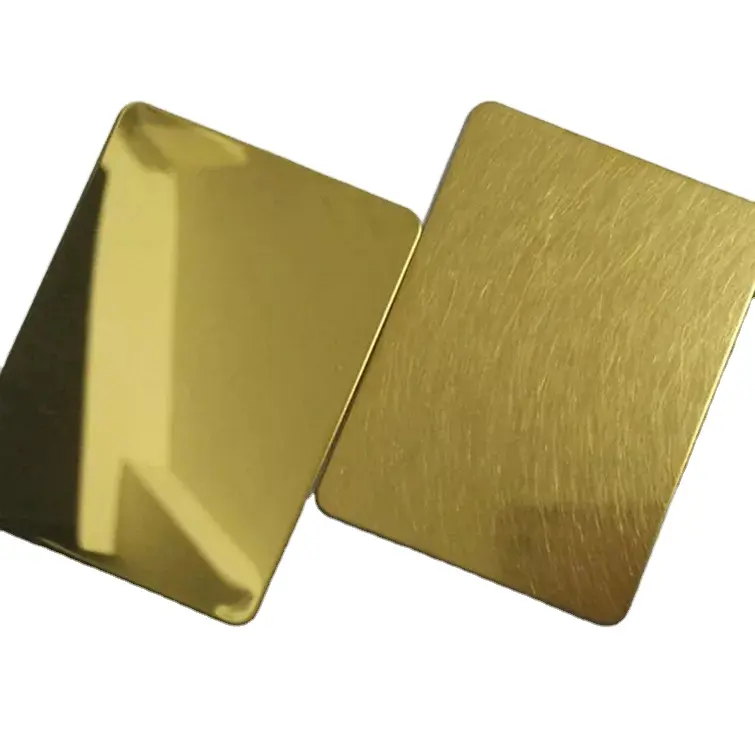 Alta qualidade 8K espelho folha de ouro aço inoxidável 201 304 para parede decoração