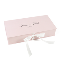 Boîte cadeau personnalisée avec logo, en carton épais gaufré, fermeture magnétique, doublure en éponge, emballage rose pour masque pour les yeux