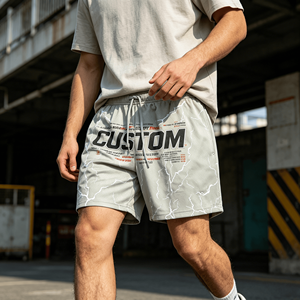 Shorts pour hommes personnalisés avec logo imprimé en gros, shorts de course et de basketball en mesh de haute qualité pour l'été - Product Image 1