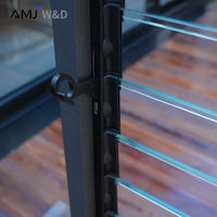 Fenêtre à persiennes en verre avec poignée en aluminium moderne pour appartement résidentiel, fenêtre à jalousie en verre trempé