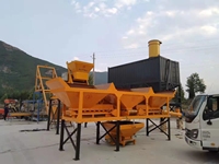 HZS25 25m3/saat Elektrikli Hazır Beton Üretim Hattı, Opsiyonel Skip Kovalı Elevatörlü, 2 veya 3 Hazneli Agrega Dozajlama Sistemli