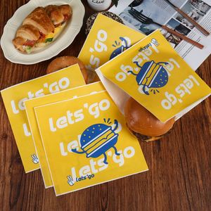 Bolsa de Papel Laminado Grueso Antiaceite para Papas Fritas, Donas, Hamburguesas, Alimentos Envasados, Bolsa Desechable para Empacar Refrigerios - Product Image 4