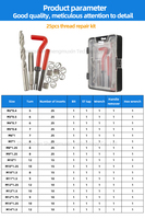 Kit de Herramientas para Insertar Roscas 11*1.5, Kit de Reparación de Heli Coils