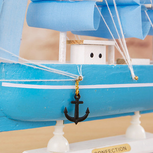 Decorazione Nautica in Legno Blu <span class=keywords><strong>Scuro</strong></span> Stile Mediterraneo Eco-Friendly con Design Moderno - Product Image 6