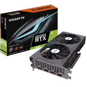 GIGABYTE GeForce RTX <span class=keywords><strong>3060</strong></span> <span class=keywords><strong>EAGLE</strong></span> <span class=keywords><strong>12G</strong></span> (Rev. 1) Carte graphique de jeu OEM 2.0 avec ventilateur de refroidissement GDDR4 14000 MHz pour ordinateur de bureau, nouveau produit - Product Image 1