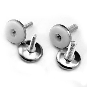 Pieds de meubles réglables à résonance M6 M8 M10, base blanche en acier au carbone, supports pour tables et chaises - Product Image 2