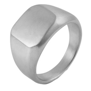 yunnique Men's <b>Titanium</b> Steel <b>Ring</b> Geometric Square Shape Plain Band Gift Jewelry FY27015 - Product Image 5