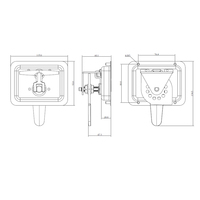 Remorque en acier inoxydable poignée pliante en T serrure Rv camion boîte à outils panneau à palettes loquet