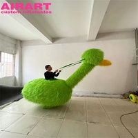 Costume gonflable personnalisé en peluche de canard pour événement de carnaval Street Shot, jupe gonflable en peluche d'animal flamant rose pour adultes