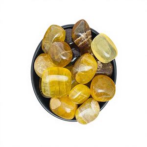Pierre de Reiki irrégulière sculptée en fluorite jaune naturelle de qualité supérieure, 20-30 mm, pour la maison et le Feng Shui – Meilleure vente - Product Image 1