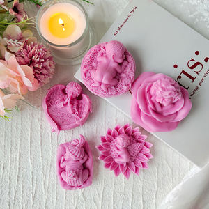<span class=keywords><strong>Molde</strong></span> de Silicona 3D de Ángel para Velas de Aromaterapia Jabón Lindo de Bebé Moldes DIY para <span class=keywords><strong>Fondant</strong></span> y Chocolate - Product Image 2