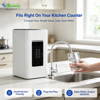 Machine à eau pure RO T08, purificateur d'eau RO compact de bureau, système de filtration d'eau potable domestique à 4 étapes PP CTO RO T33