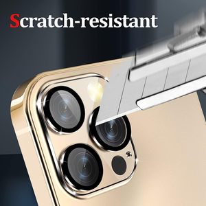 Protection d'objectif d'appareil photo pour iPhone 15 <span class=keywords><strong>Pro</strong></span> Max 6,7 pouces, verre trempé 9H avec film protecteur noir circulaire pour écran d'iPhone 14 <span class=keywords><strong>Pro</strong></span> - Product Image 4