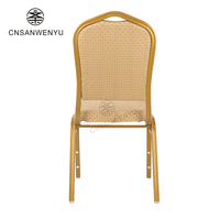Chaises de banquet empilables pour hôtels, avec structure métallique et coussin en tissu, pour mariages, événements et restaurants (vente en gros)