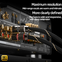 Cable de Señal de Audio y Video HiFi OFC 2RCA Macho a Macho con Conector RCA Chapado en Oro de Cobre Puro para Autos, Altavoz de Alto Rendimiento