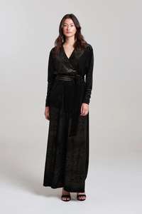 Custom Abbigliamento Donna Lux <span class=keywords><strong>Pizzo</strong></span> Nero A Manica Lunga <span class=keywords><strong>Tuta</strong></span> <span class=keywords><strong>Tuta</strong></span> Con Le Gambe - Product Image 2