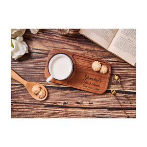 Plateau à thé et biscuits gravé, plateau à friandises en bois personnalisé, plateau à thé et biscuits, plateau à friandises en bois pour le café - Product Image 2
