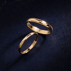 Anillo de Oro Sólido de 14K, Joyería Personalizada, Anillo Minimalista de Promesa, Anillo de Compromiso, Anillo de Boda, Anillo para Pareja - Product Image 5