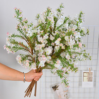 Fleurs artificielles en soie, fleurs de prunier d'hiver, design vintage, moulées par injection, décoration intérieure, accessoires photo pour mariage