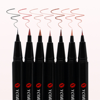 Label privé Vegan Pigment Brown Lip Liner Waterproof Lip Liner Mat Liquide Lip Liner Crayon Rose Crayon Vegan Lipliner