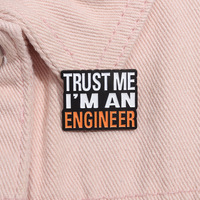Épinglettes personnalisé minimaliste créatif lettre broche Unique anglais Phrase insigne en métal pour les tenues à la mode