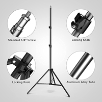 Trépied LED de 2,1 m pour photographie, support de lumière annulaire pour TikTok Live, trépied pour équipement photographique