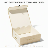 Boîte à bijoux de luxe rouge en carton rigide avec impression sérigraphique dorée, doublure en éponge, pelliculage brillant et gaufrage