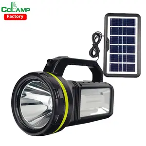 CCLAMP Factory Hot Sell High Power Solar Flash Lamp in-build FM Radio MP3 TF Card Player USB Phone Charge