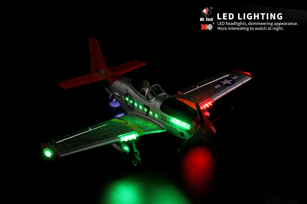人気 WLtoys XK A280 RC飛行機 P51 戦闘機シミュレーター 2.4G 3D6G