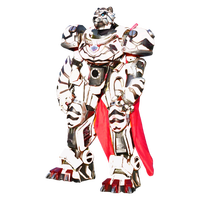Costume de festival personnalisé en armure de tigre blanc Titan de 2,5 mètres en matériau EVA pour événements et fêtes, service de location mécanisé