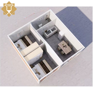 Maisons modulaires préfabriquées prêtes à l'emploi de 40 conteneurs de 20 pieds, 2 à 4 chambres, pour usage hôtelier, entrepôt ou villa - Product Image 5