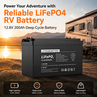 Batterie au lithium LiFePO4 12V 100Ah à décharge profonde, rechargeable, pour chariots de golf, camping-cars, caravanes et stockage d'énergie solaire - Stock UE