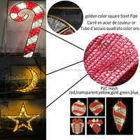 Film en maille PVC populaire pour motif LED, lumière de Noël pour décoration de fêtes avec protection anti-UV et lumière blanc chaud