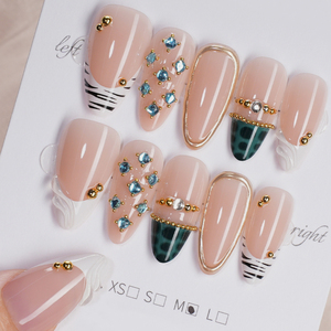 Juego <span class=keywords><strong>de</strong></span> 10 Esmaltes <span class=keywords><strong>de</strong></span> <span class=keywords><strong>Uñas</strong></span> en Estilo Tarjeta con Diferentes Longitudes <span class=keywords><strong>de</strong></span> Código, con un Diseño <span class=keywords><strong>de</strong></span> Gota <span class=keywords><strong>de</strong></span> Agua en Forma <span class=keywords><strong>de</strong></span> Almendra, una Nueva <span class=keywords><strong>Tendencia</strong></span> Popular - Product Image 2