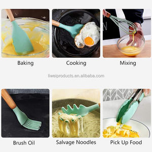 ชุดอุปกรณ์ครัวซิลิโคน ทนความร้อน ช้อน แปรงทาน้ำมัน ตะหลิว อุปกรณ์ทำอาหาร สำหรับใช้ในครัว เบเกอรี่ และทำบะหมี่ - Product Image 5