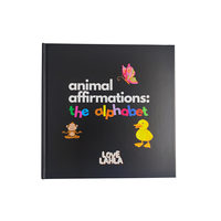 Livre d'autocollants mignons de l'alphabet pour enfants à couverture rigide avec impression personnalisée pour enfants