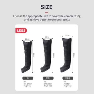 Botas de masaje para piernas y pies, masajeador de compresión de aire inalámbrico recargable, para atletas - Product Image 6