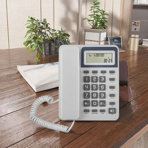 Điện thoại analog có dây với các nút lớn và <span class=keywords><strong>ID</strong></span> người gọi điện thoại cố định giá rẻ người già - Product Image 4