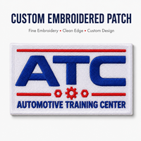 Écussons brodés personnalisés avec logo, badges rectangulaires à coudre pour vêtements de travail, uniformes, vestes, sacs