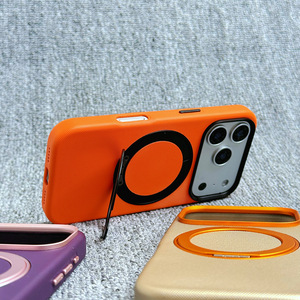 เคสโทรศัพท์ iPhone แบบหมุนได้ 360 องศา พร้อมกรอบแม่เหล็ก ฝาหลังลายทอ ปุ่มกรอบกล้องโลหะ ป้องกันการกระแทก - Product Image 3