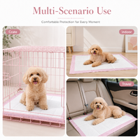 Tapis d'apprentissage pour animaux de compagnie rose, extra absorbants et écologiques, avec couche supérieure douce, noyau épais, base imperméable, pour chiens et chats, fonction nettoyante