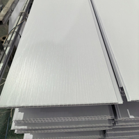 Panneaux de plafond en PVC stratifié imitation bois blanc, modernes, imperméables, pour plafonds artistiques, installation facile, pour intérieur, vente en gros